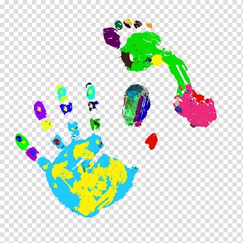 Watercolor painting Footprint, Painted handprints footprints transparent background PNG clipart