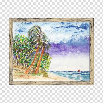 Watercolor painting Frames Modern art, painting transparent background PNG clipart