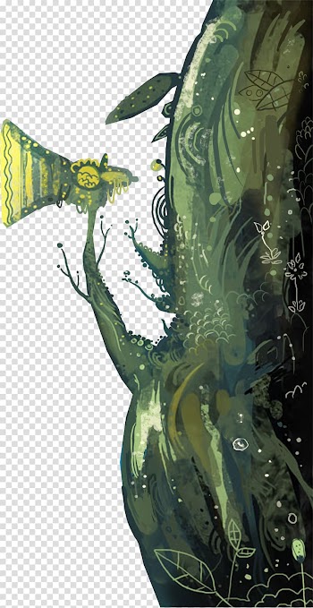 Watercolor painting Fukei Landscape painting Illustration, Creative forest hand painted plants transparent background PNG clipart