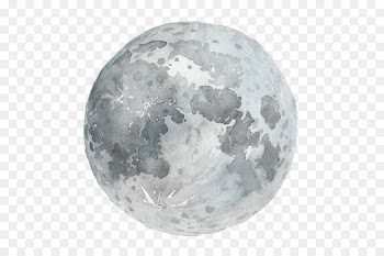 Watercolor painting Full moon Photography - moon 