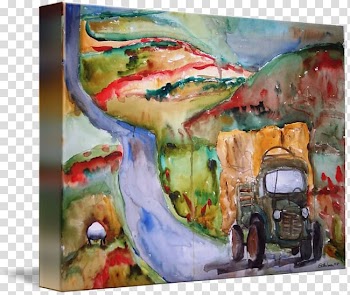 Watercolor painting Gallery wrap Canvas Mural, painting transparent background PNG clipart
