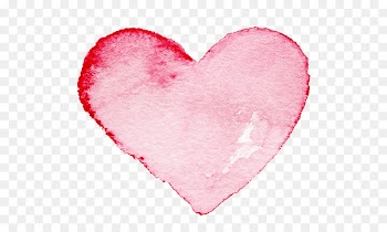 Watercolor painting Heart - Heart Painting 