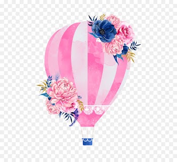 Watercolor painting Hot air balloon Drawing Clip art - flower balloon animals 