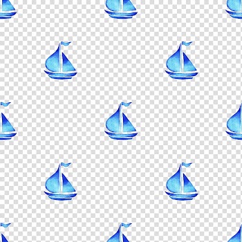 Watercolor painting Icon, Sen Department of fresh blue boat watercolor shading pattern transparent background PNG clipart