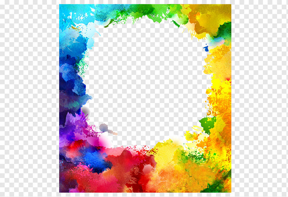 Watercolor painting illustration Art Illustration, Splash watercolor, rainbow color filter frame, texture, watercolor Leaves, color Splash png