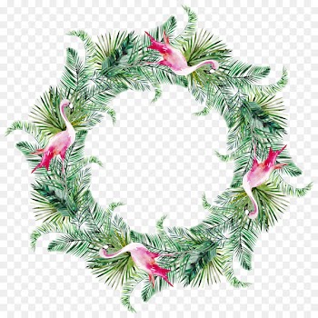 Watercolor painting Illustration Clip art Image Christmas Graphics - floral scroll 