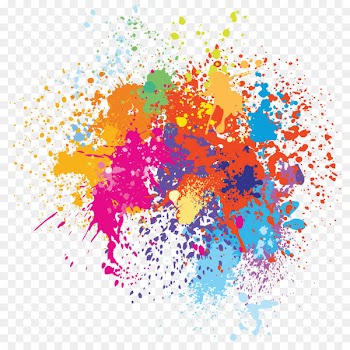 Watercolor painting Illustration - Color spray painted 