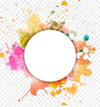 Watercolor painting Illustration - Decorative circle 