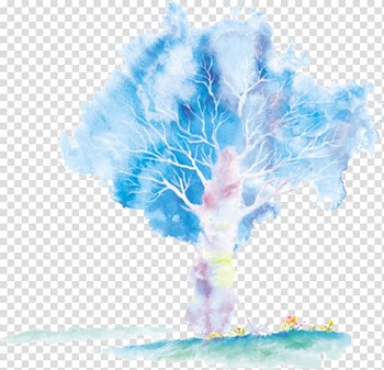 Watercolor painting Illustration, Fantasy tree transparent background PNG clipart