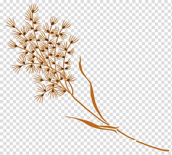 Watercolor painting Illustration, Free winter buckle light brown withered flowers transparent background PNG clipart