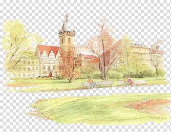 Watercolor painting Illustration, park transparent background PNG clipart