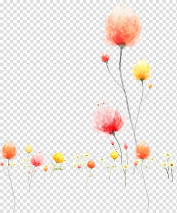 Watercolor painting Illustration, Watercolor flowers transparent background PNG clipart