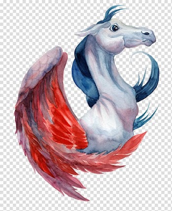 Watercolor painting Illustration, Watercolor illustration Unicorn Library transparent background PNG clipart