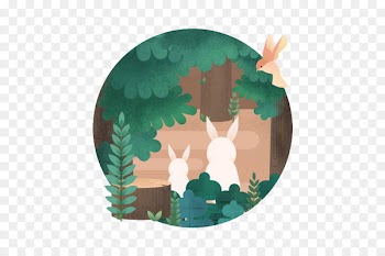 Watercolor painting Illustration - Watercolor rabbit 