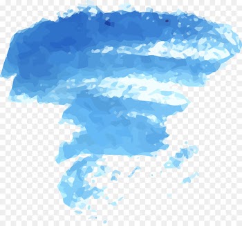 Watercolor painting Ink brush - Hand painted blue tornado graffiti 