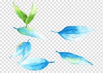 Watercolor painting Ink wash painting Leaf Illustration, Watercolor leaves transparent background PNG clipart