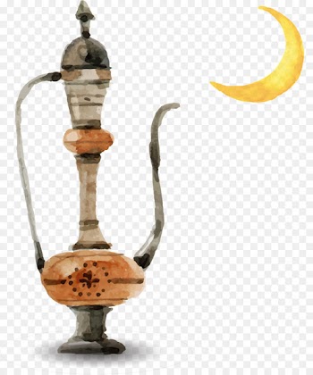 Watercolor painting Islam - Watercolor national wind jug 