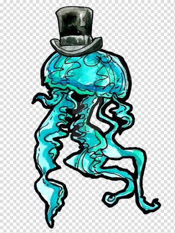 Watercolor painting Jellyfish Aurelia aurita, Watercolor jellyfish transparent background PNG clipart