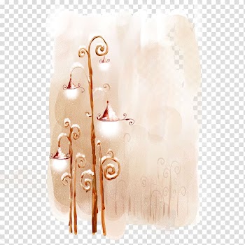 Watercolor painting Lamp Illustration, Small hand-painted lamp transparent background PNG clipart
