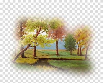 Watercolor painting Landscape Desktop Adobe shop, tree lined transparent background PNG clipart