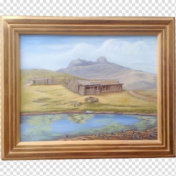 Watercolor painting Log cabin Oil painting, paiting transparent background PNG clipart