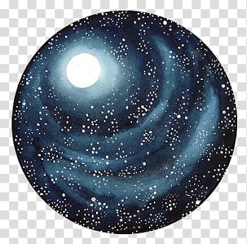Watercolor painting of the night sky with moon transparent background PNG clipart