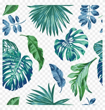 Watercolor Painting Palm Branch Tropics - Tropical Leaves Vector Illustration