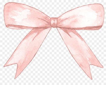 Watercolor painting Pink - Hand painted watercolor pink bow 