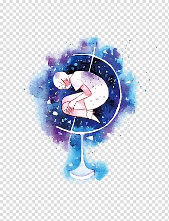 Watercolor painting Planet Drawing, Watercolor Universe transparent background PNG clipart