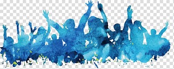 Watercolor painting Poster Blue, People blue watercolor poster background material, teal and blue transparent background PNG clipart