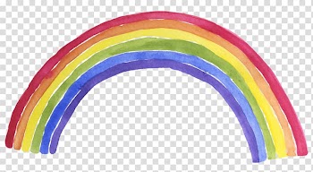 Watercolor painting Rainbow Cartoon, rainbow transparent background PNG clipart
