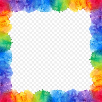Watercolor painting Rainbow Photography - Rainbow border 