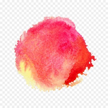 Watercolor painting Red - Round watercolor drops 