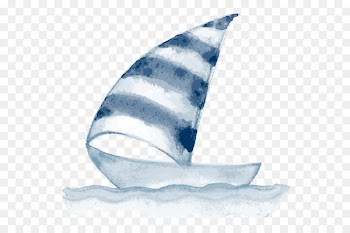 Watercolor painting Sailing ship Sailboat - Hand-painted sailing 