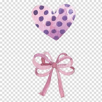Watercolor painting Shoelace knot Illustration, sweet love pattern transparent background PNG clipart