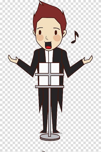 Watercolor painting, Singing boy transparent background PNG clipart