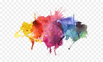 Watercolor painting Splash - color splash 