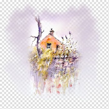 Watercolor painting Still life Japanese landscape Art, painting transparent background PNG clipart