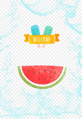Watercolor painting Summer Watermelon Clip art - Watermelon ice cream 