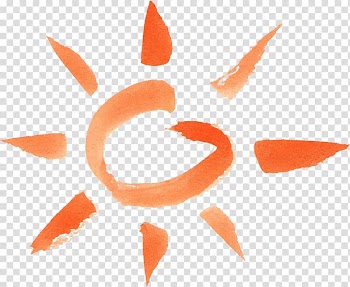 Watercolor painting , sun transparent background PNG clipart