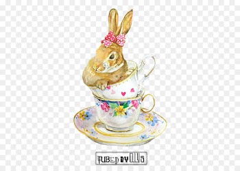 Watercolor painting Teacup - tea 