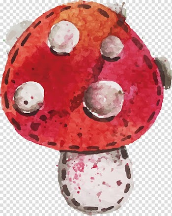 Watercolor painting Textile Illustration, hand-painted delicious mushroom transparent background PNG clipart