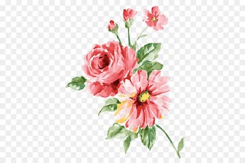 Watercolor painting Throw pillow - Watercolor flower 