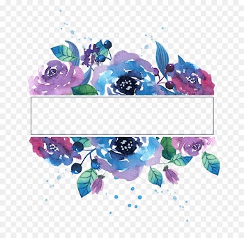 Watercolor painting Transparent Watercolor Paper - watercolor blue blooming background 