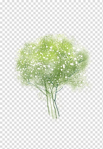 Watercolor painting Tree Adobe Illustrator, Hand-painted flowers flowers transparent background PNG clipart