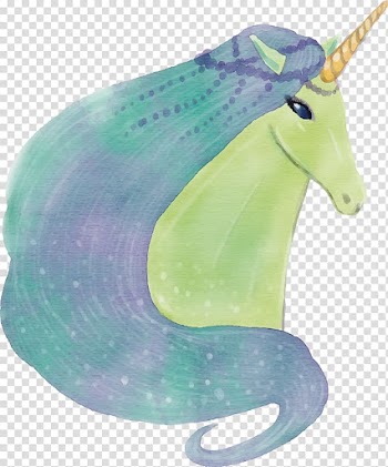 Watercolor painting Unicorn Euclidean , Hand painted Unicorn transparent background PNG clipart