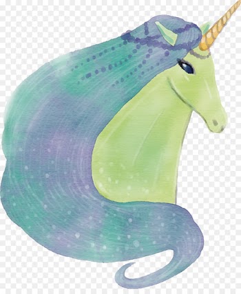Watercolor painting Unicorn Euclidean vector - Hand painted Unicorn 