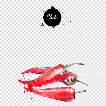 Watercolor painting Vegetable Fruit Illustration, Ink Pepper Free transparent background PNG clipart