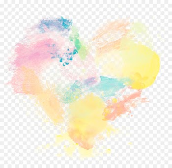 Watercolor painting Wallpaper - Color Ink Wind Heart 
