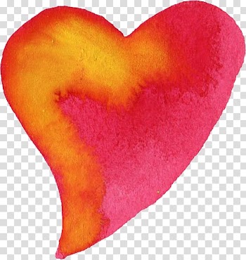 Watercolor painting , watercolor heart transparent background PNG clipart